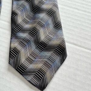 Pavone Black and Gray Men's Tie
